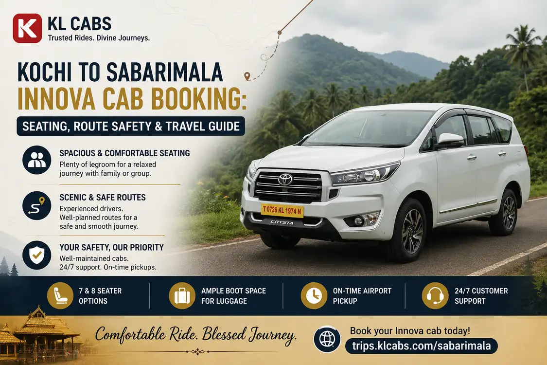 Kochi to Sabarimala Innova Cab Booking: Seating, Route Safety & Travel Guide